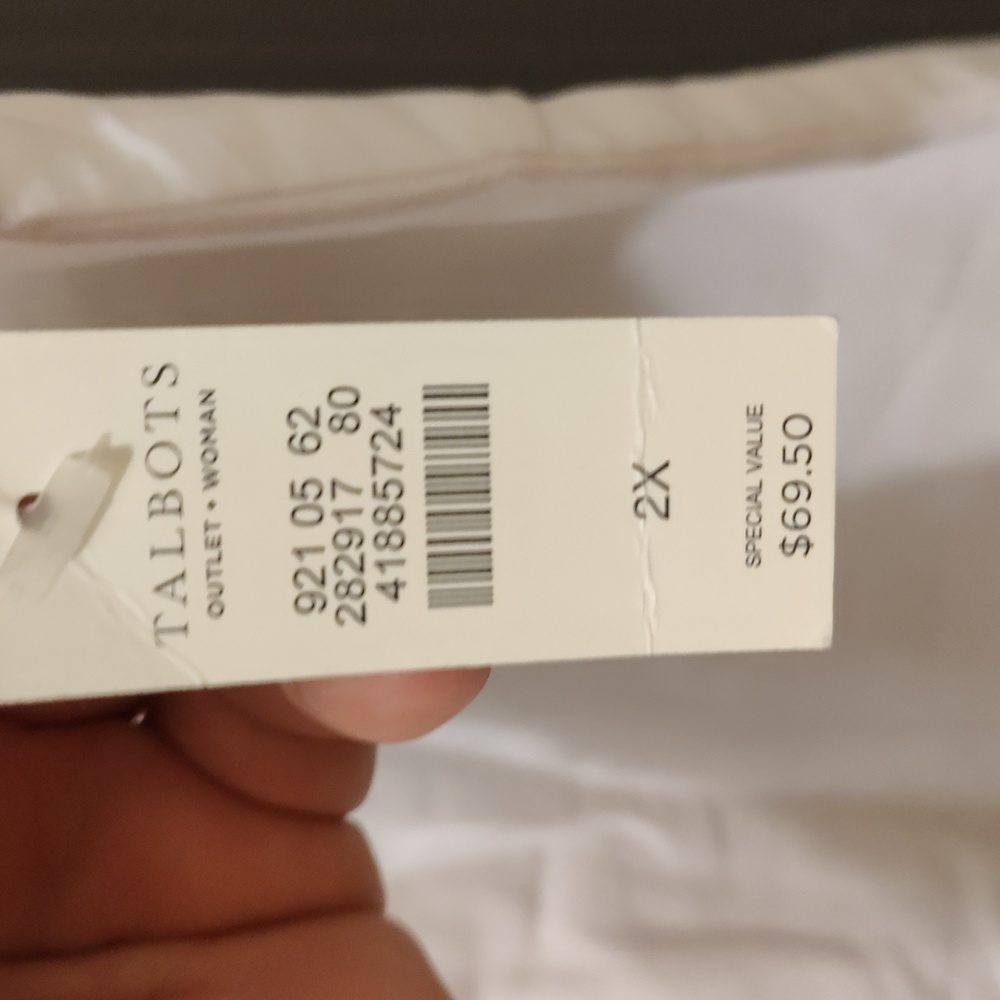Talbots White Sleeveless Blouse - Picture 3 of 4